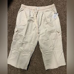 Only Necessities Size 24 Beige Capri Pants